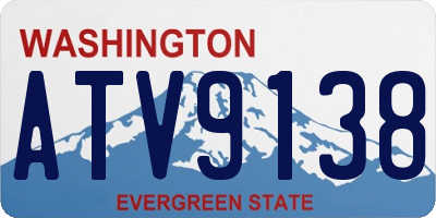 WA license plate ATV9138