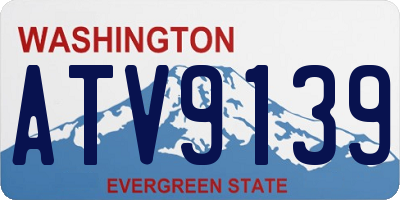 WA license plate ATV9139