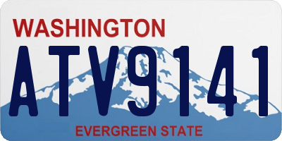 WA license plate ATV9141