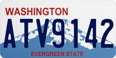 WA license plate ATV9142