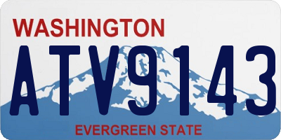 WA license plate ATV9143