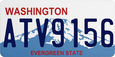 WA license plate ATV9156