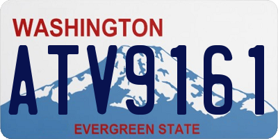 WA license plate ATV9161