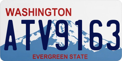 WA license plate ATV9163