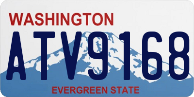 WA license plate ATV9168