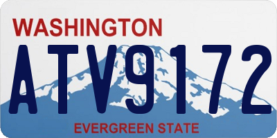 WA license plate ATV9172