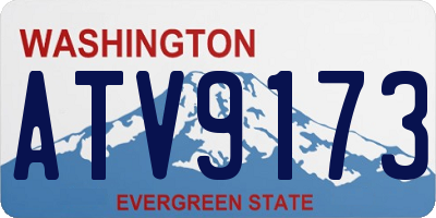 WA license plate ATV9173