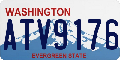 WA license plate ATV9176