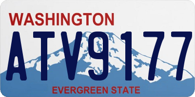 WA license plate ATV9177