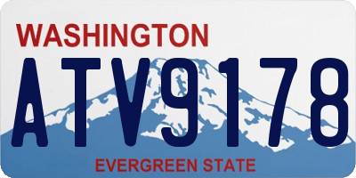WA license plate ATV9178