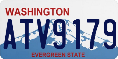 WA license plate ATV9179