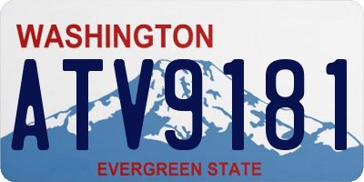 WA license plate ATV9181