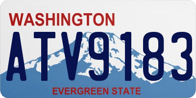 WA license plate ATV9183