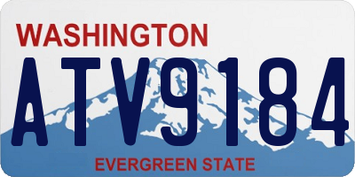 WA license plate ATV9184