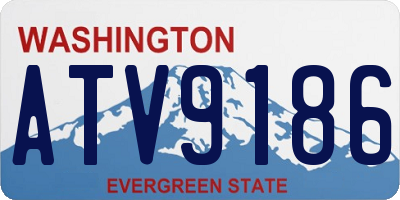 WA license plate ATV9186