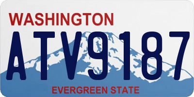 WA license plate ATV9187