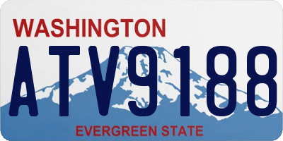 WA license plate ATV9188