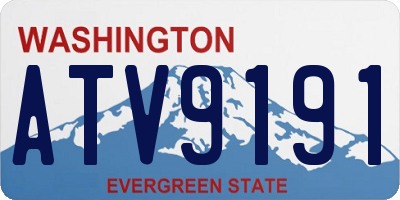 WA license plate ATV9191