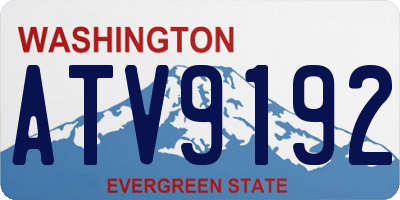WA license plate ATV9192