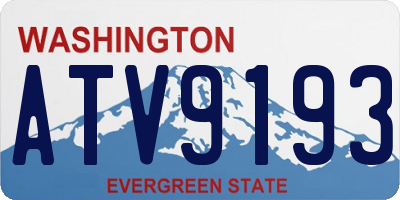 WA license plate ATV9193