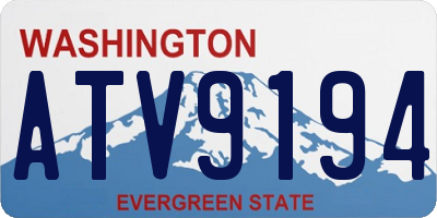 WA license plate ATV9194