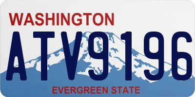 WA license plate ATV9196