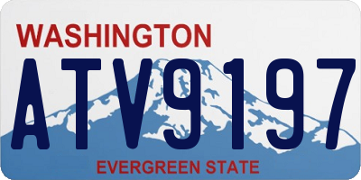 WA license plate ATV9197