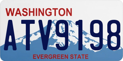 WA license plate ATV9198
