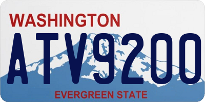 WA license plate ATV9200