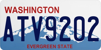 WA license plate ATV9202