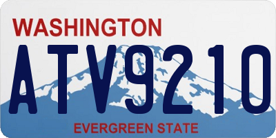 WA license plate ATV9210
