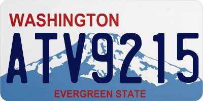 WA license plate ATV9215