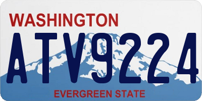 WA license plate ATV9224