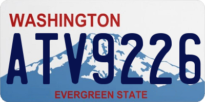 WA license plate ATV9226