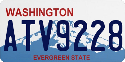 WA license plate ATV9228