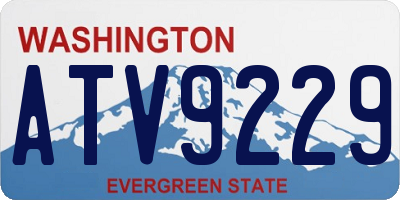 WA license plate ATV9229