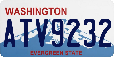 WA license plate ATV9232