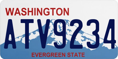 WA license plate ATV9234