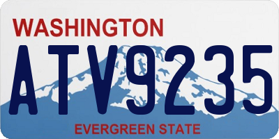 WA license plate ATV9235