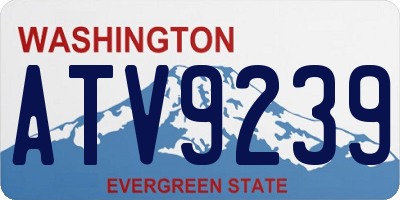 WA license plate ATV9239