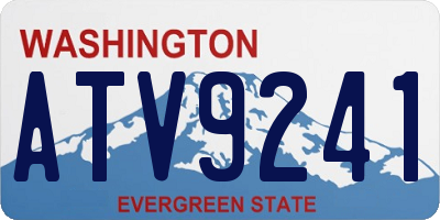 WA license plate ATV9241