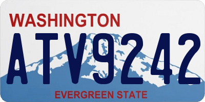 WA license plate ATV9242