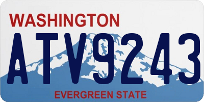 WA license plate ATV9243
