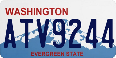 WA license plate ATV9244