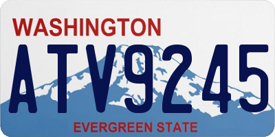 WA license plate ATV9245