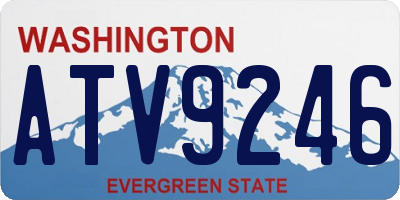 WA license plate ATV9246