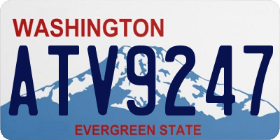 WA license plate ATV9247