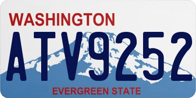 WA license plate ATV9252