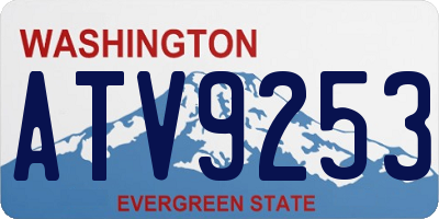 WA license plate ATV9253