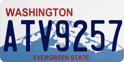 WA license plate ATV9257